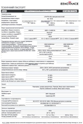 Гибридный инвертор EEnovance SQ 6 кВт-LV-1P Ecco