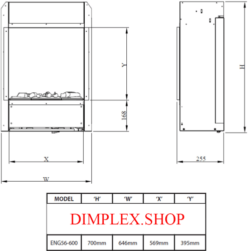 Dimplex Opti-myst® Cassette Engine 600 (56-600 BB) + Wi-Fi