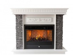 Камінний комплект ASTRA FLAME Манітоба Grey + Гефест
