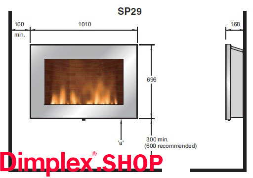 Электрокамин настенный Dimplex SP 29 (без обогрева)