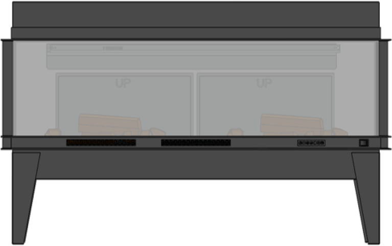 Трехсторонний электрокамин Dimplex Vista 70 III с эффектом тлеющих дров